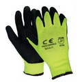 Hi Viz Lime Cotton/ Poly Blend Latex Coated String Gloves (Medium)